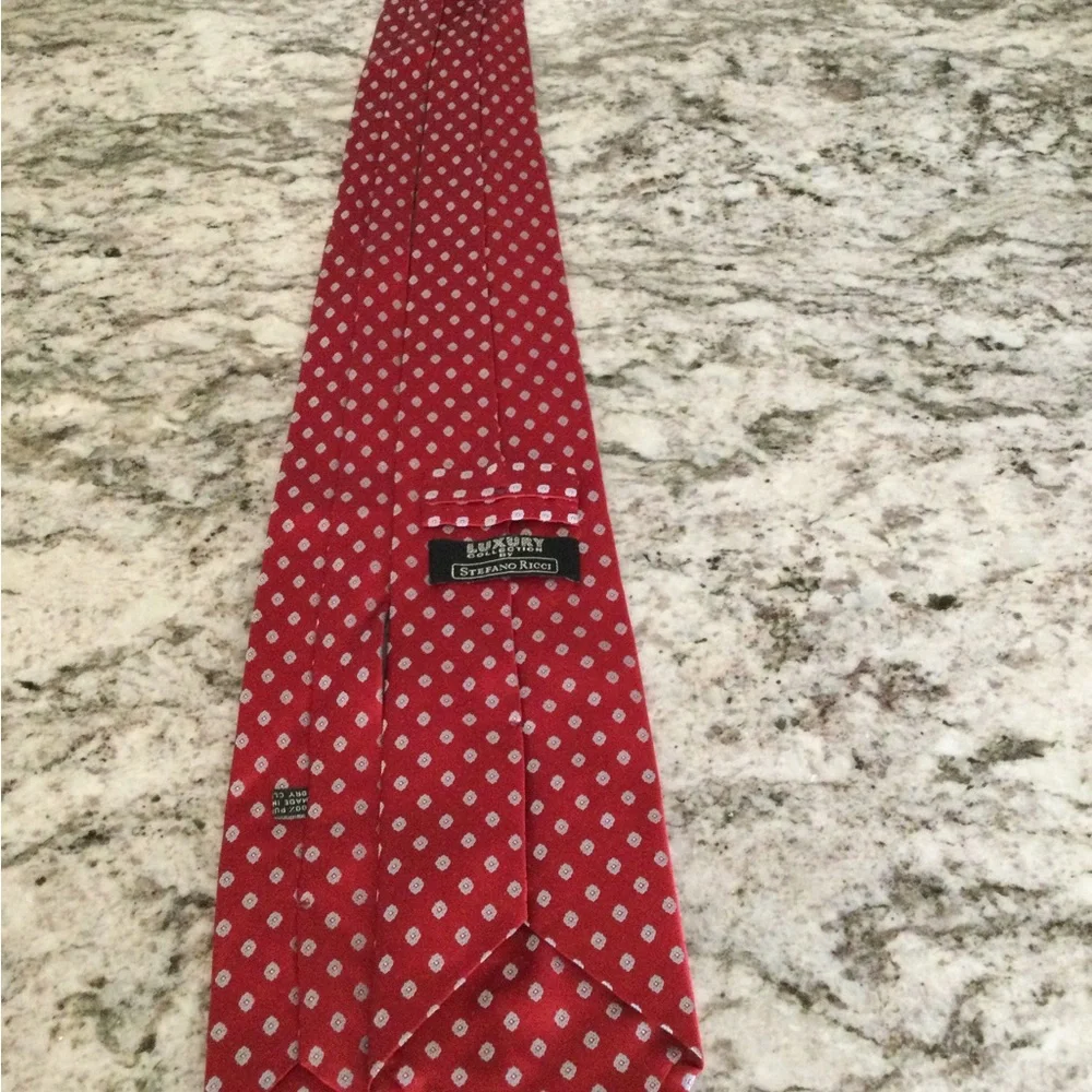 Stafford Red Polka Dot Silk Tie